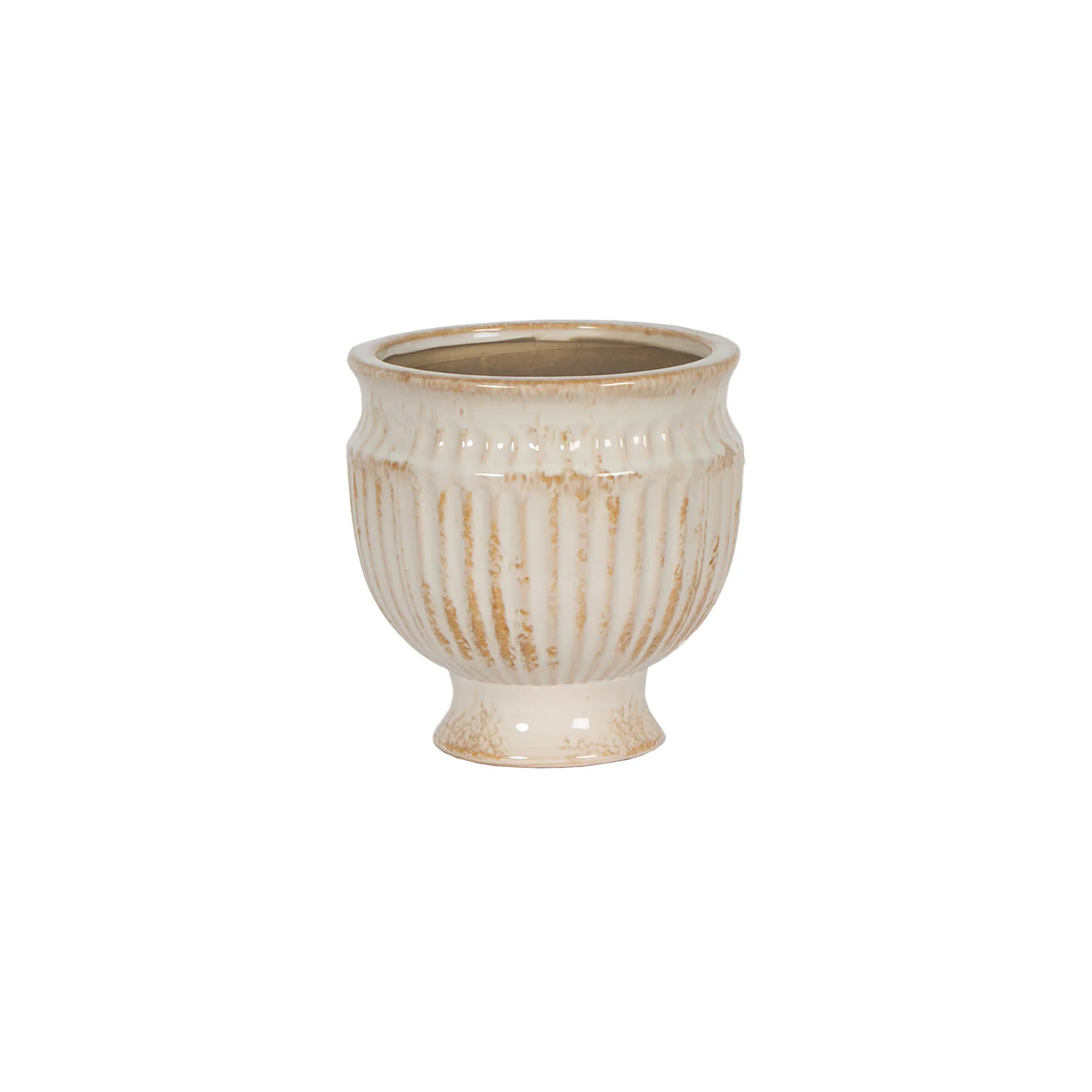 ANTIQUE FINISH CERAMIC URN