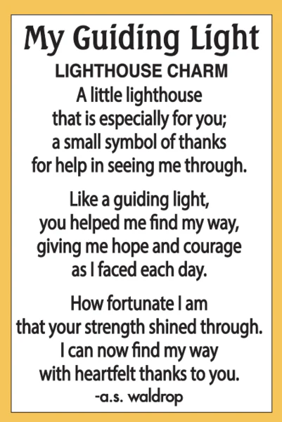 My Guiding Light - Lighthouse Charms in a Basket - Image 2
