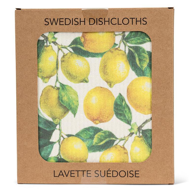 Lemons & Leaves Dishcloth 6.75x7.5"L - Image 2