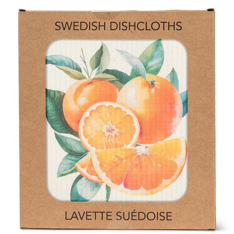 Oranges Single Swedish Dishcloth 6.75x7.5"L - Image 2