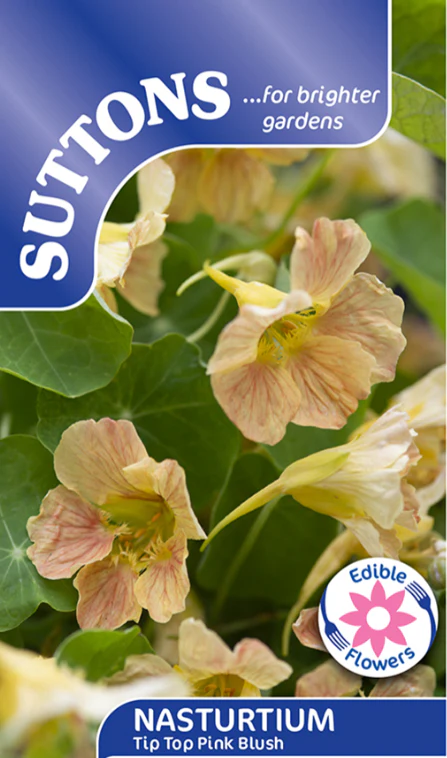 Suttons Seeds - Nasturtium 'Tip Top Pink Blush'