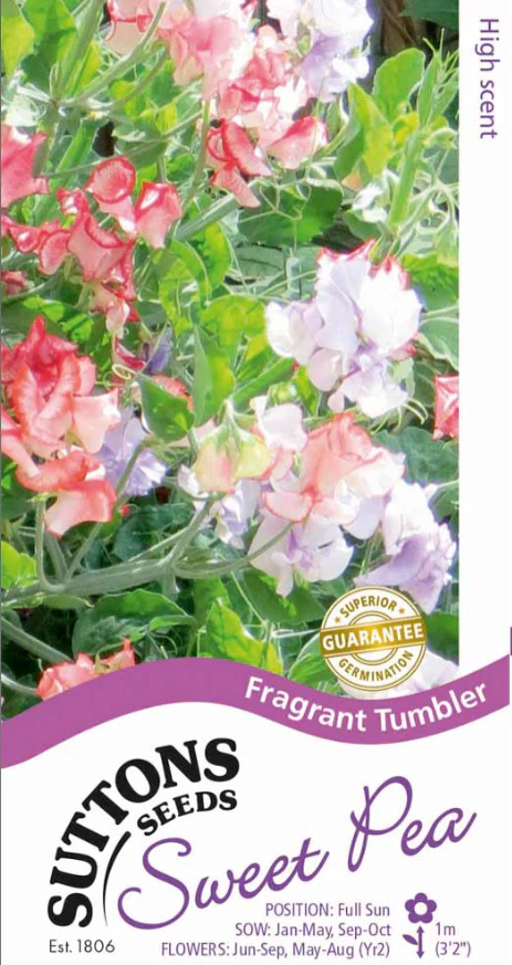 Suttons Seeds - Sweet Pea 'Fragrant Tumbler'