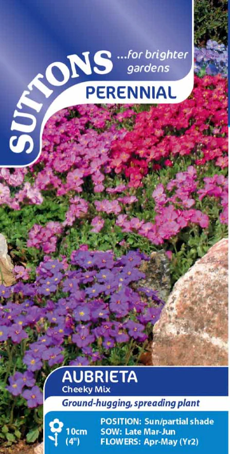 Suttons Seeds - Aubrieta 'Cheeky Mix'
