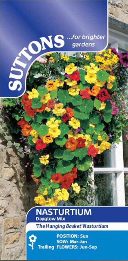 Suttons Seeds - Nasturtium 'Dayglow Mix'