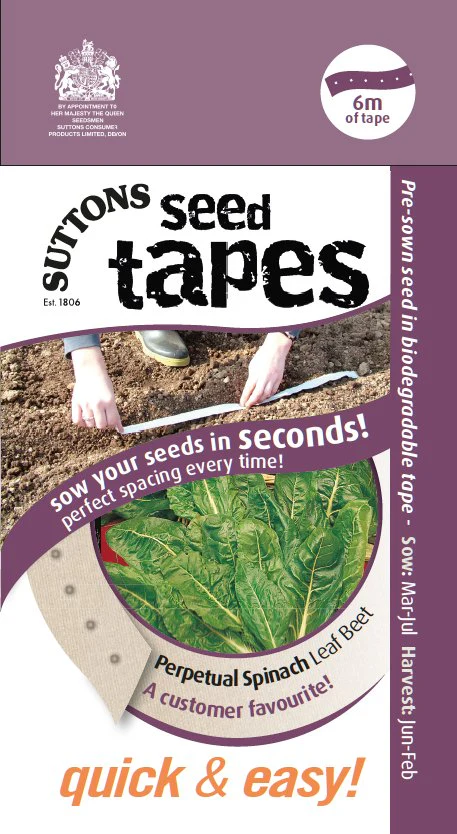 Suttons Seed Tape - Perpetual Spinach Leaf Beet